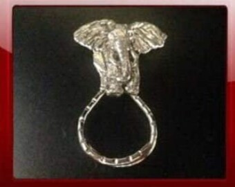 Pewter elephant ppa01Brooch drop hoop Holder For Glasses, Pen, ID, jewellery pewter