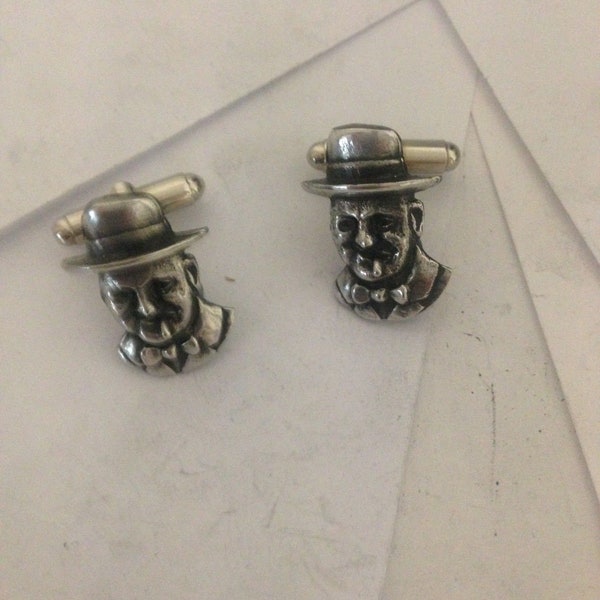 Winston Churchill R100 English pewter on cuff link / tie slide or the set handmade high details cuffs cufflinks weddings gifts etc