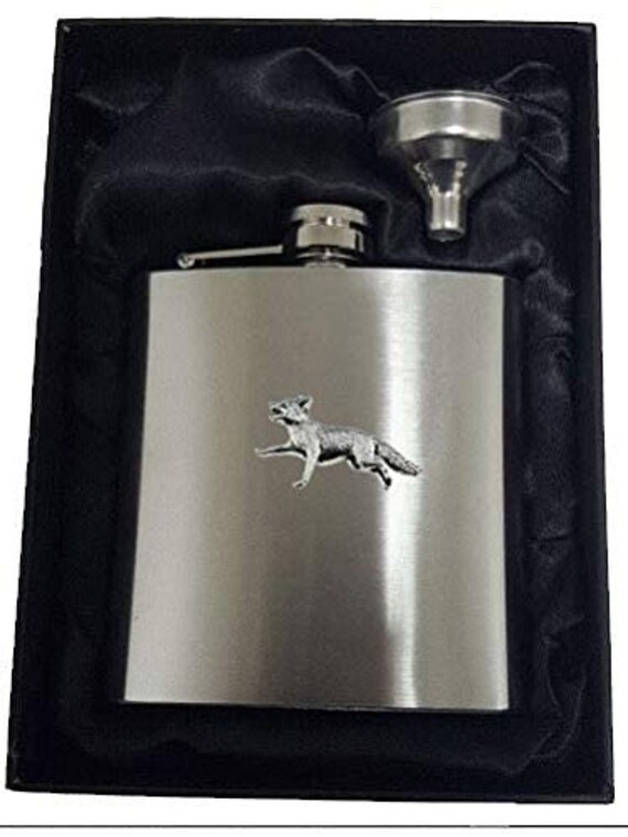 fl63 6oz Stainless Steel Purse Hip Flask with a Captive Lid and Free Engraving 