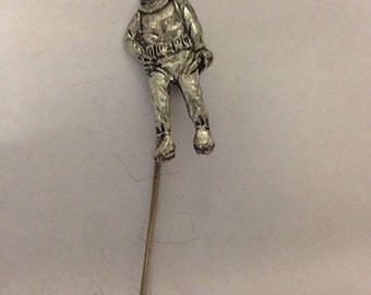 Commercial Diver   fine English pewter on a very strong tie stick pin perfect attach a hat scarf collar coat tie jacket etc ref pp-u05