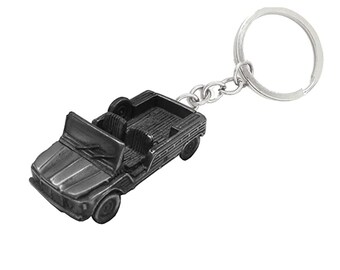 classic French car pewter effect Mehari ref40 car key ring classic car silver