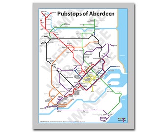 Pubstops of Aberdeen - The original pub map