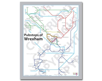 Pubstops of Wrexham- The original pub map