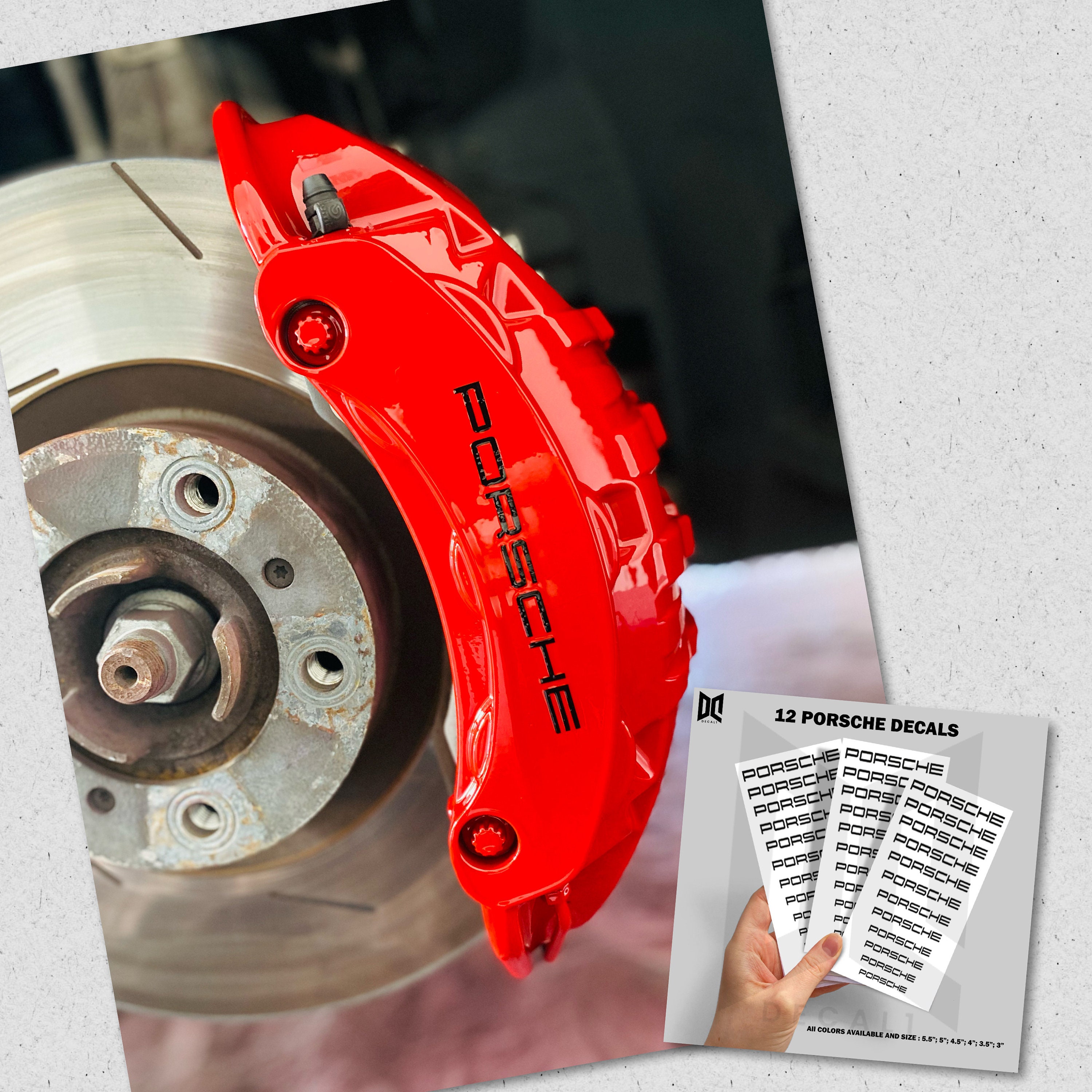 12x Calipers Stickers 911 993 964 996 944 930 Boxster Cayenne Panamera