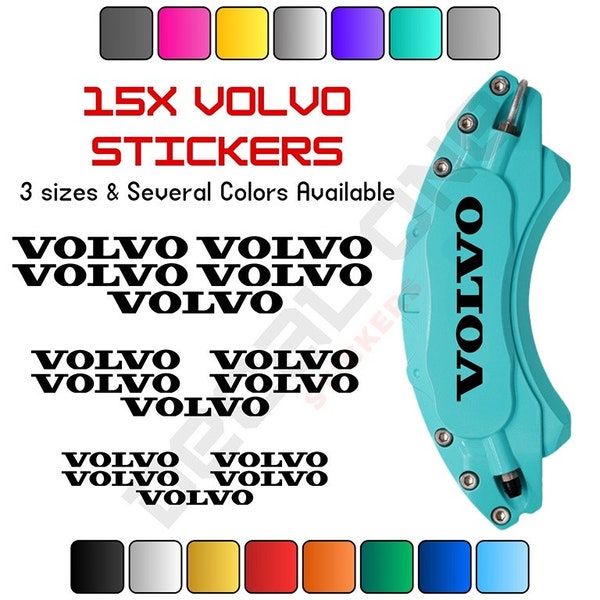 15x VOLVO  Brake Caliper Decal Stickers - Brake Caliper Decals, Brake Caliper Stickers, Car Decals, Car Stickers