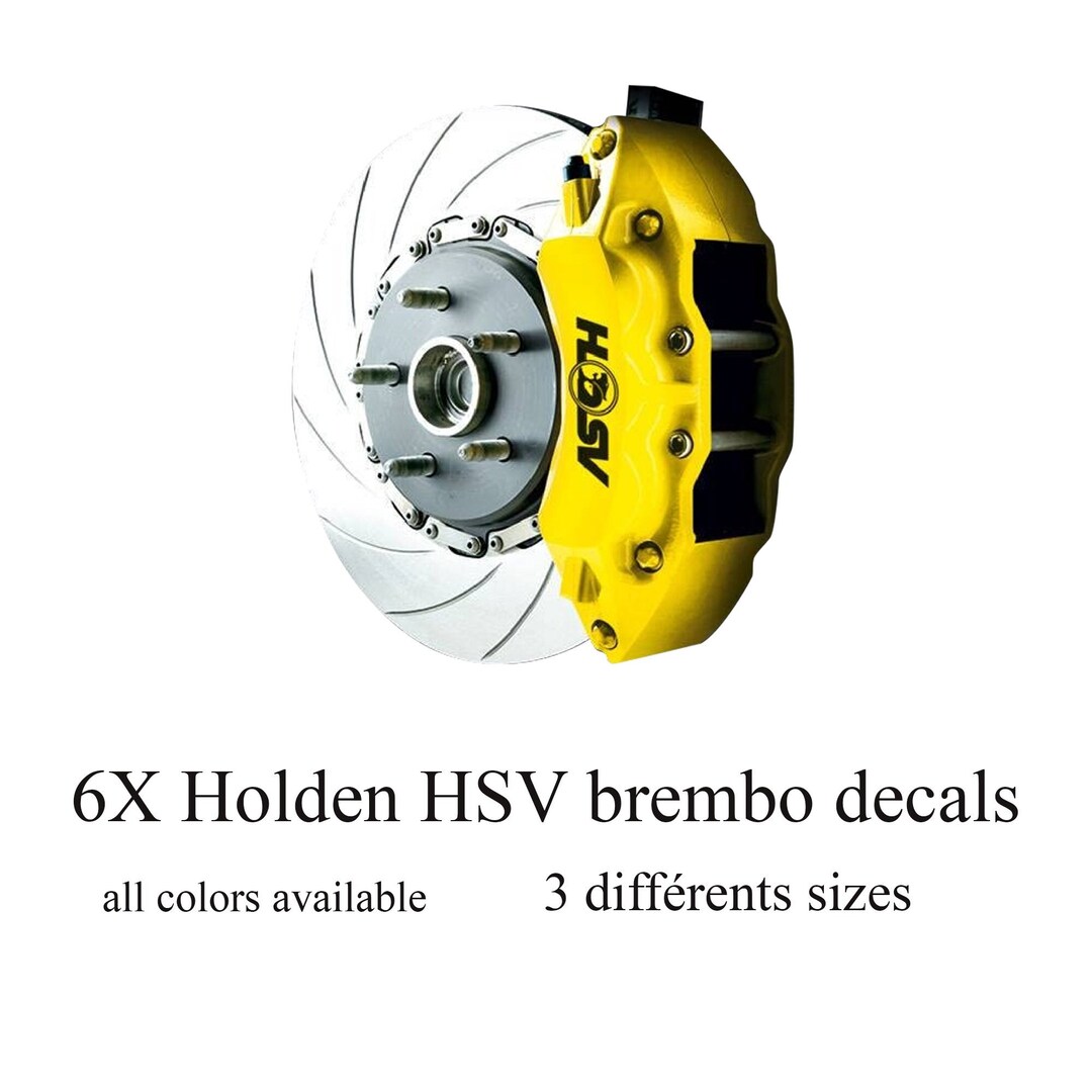6x Holden HSV Brembo Caliper Decals / Stickers Brake Caliper Etsy