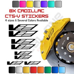 8x Cadillac CTS-V Brake Caliper Decals Sticker, Brake Caliper Decals, Brake Caliper Stickers, Car Decals, Car Stickers