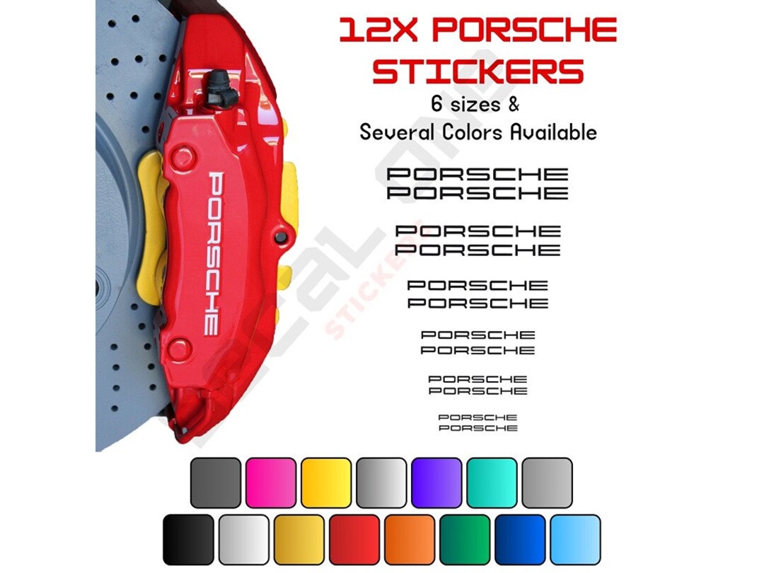 12x Calipers Stickers 911 993 964 996 944 930 Boxster Cayenne Panamera