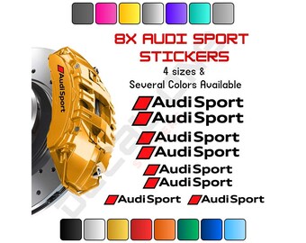 8x Audi Sport Brake Caliper Decal Stickers, Brake Caliper Decals, Brake Caliper Stickers, Car Decals, Car Stickers