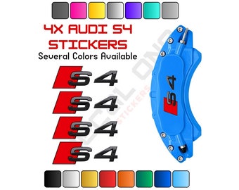 4x Audi S4 Caliper Decals / Stickers, Brake Caliper Decals, Brake Caliper Stickers, Car Decals, Car Stickers