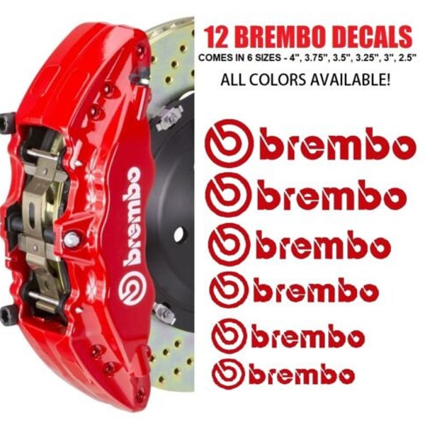 Curved Brembo Brake Caliper Decal Etsy