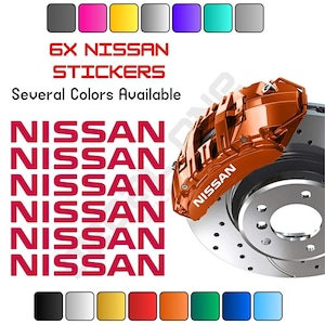 6x Nissan Nismo 350z 370z (Different Style) Brake Caliper Decals Stickers, Brake Caliper Decals, Brake Caliper Stickers, Car Decals