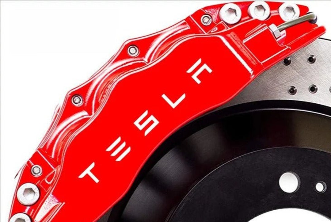 6 X HIGH QUALITY TESLA Brake Caliper Decals / Stickers Brake Etsy