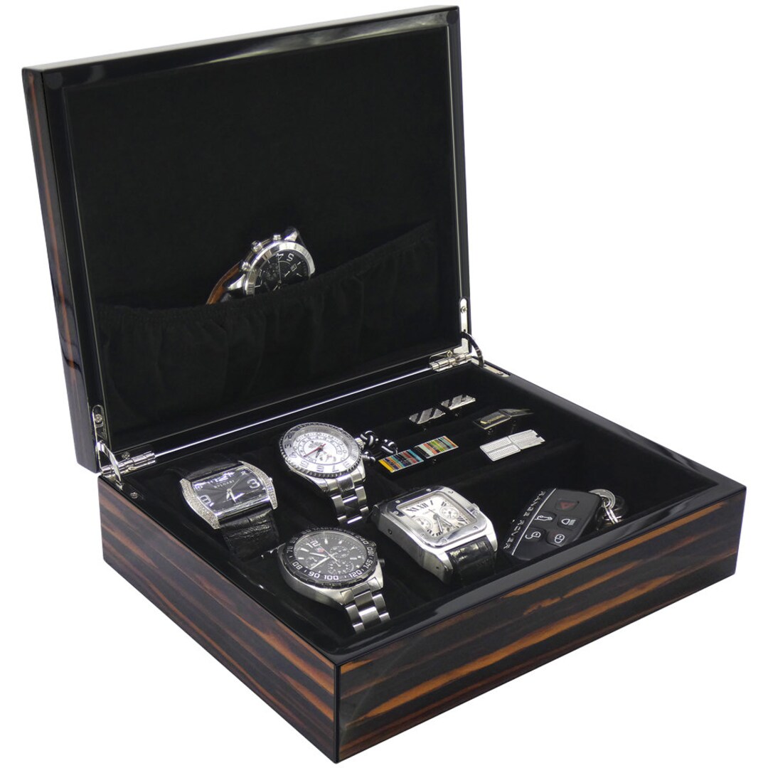 Luxury 4 Slot Wooden Watch & Valet Case LWC03 Gift Boxed Etsy
