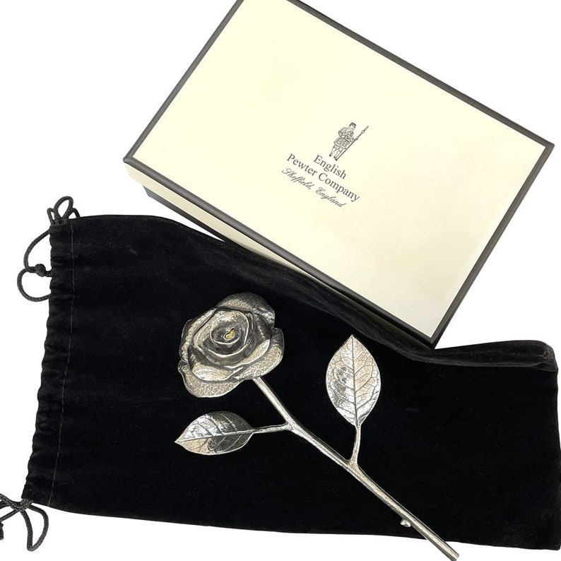 50th 50 Year Golden Wedding Anniversary Everlasting Forever Rose With Swarovski Heart Crystal Keepsake Gift ANN108 zdjęcie 8