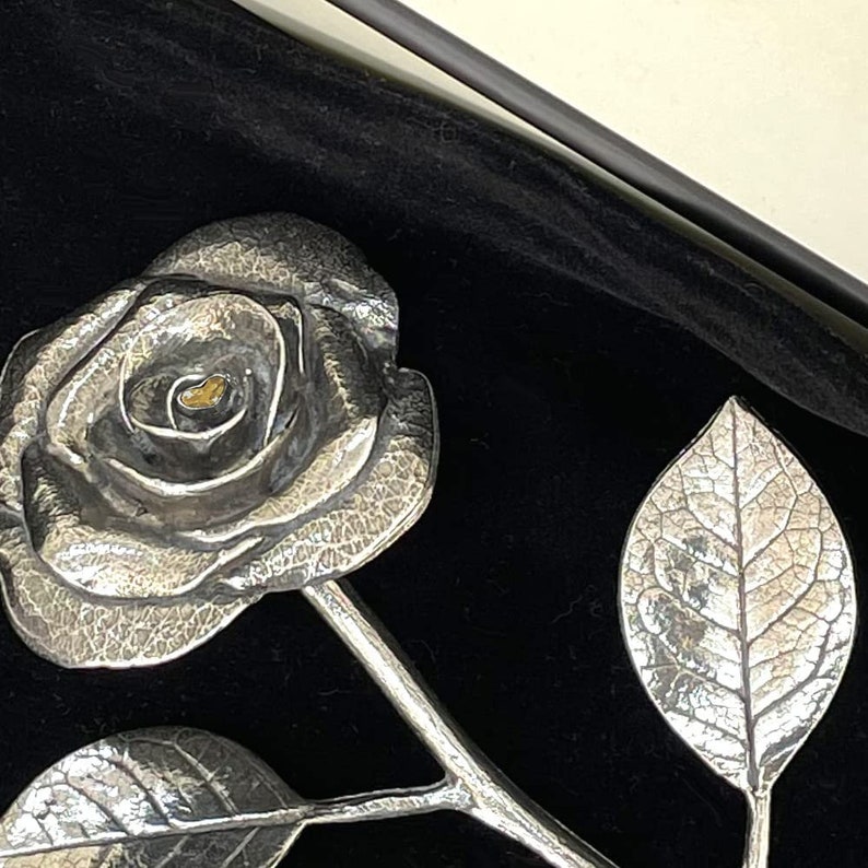 50th 50 Year Golden Wedding Anniversary Everlasting Forever Rose With Swarovski Heart Crystal Keepsake Gift ANN108 zdjęcie 6