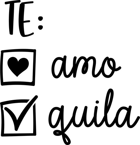 Paper, Party & Kids Te Amo Tequila SVG and PNG. Embellishments