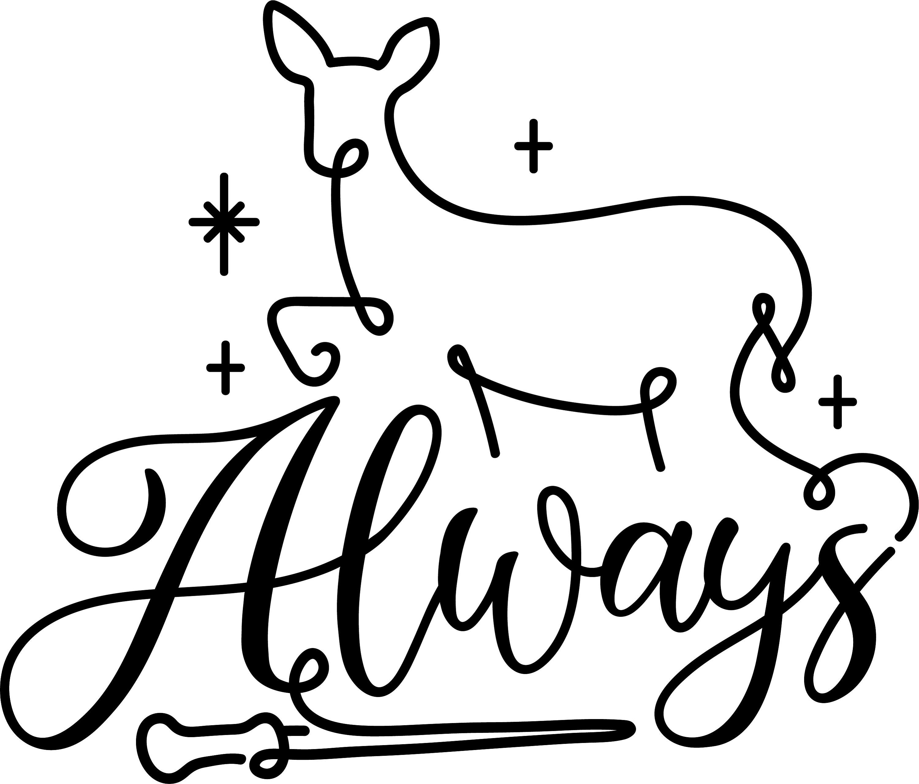 Always Potter and Lily Sign With Deer SVG and Also Harry Head - Etsy