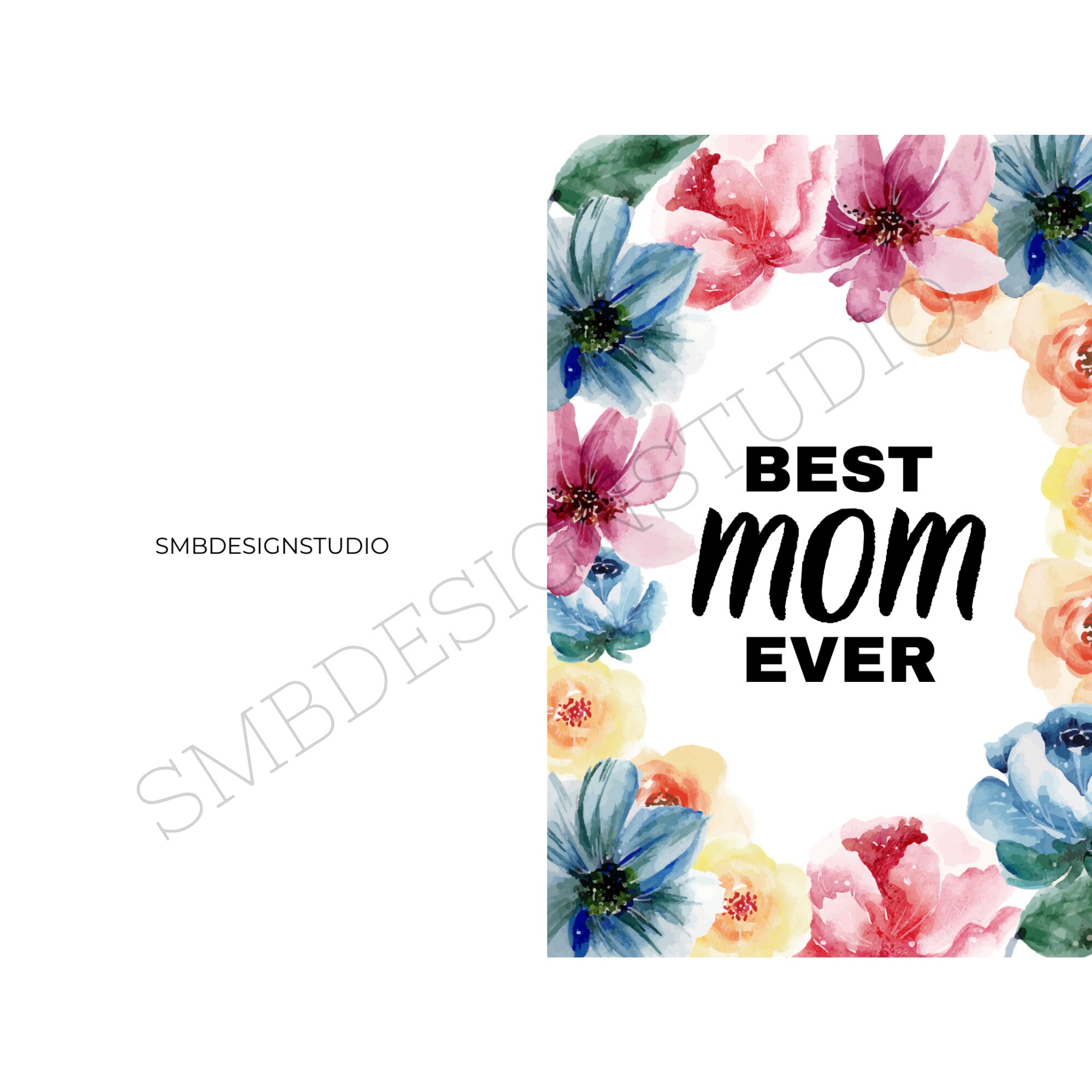 Best Mom Ever Printable Greeting Card | Etsy