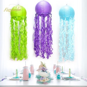 Mermaid Party Jellyfish Lanterns, Under the Sea, Party Decorations, Mermaid Birthday Party, Mermaid Baby Shower