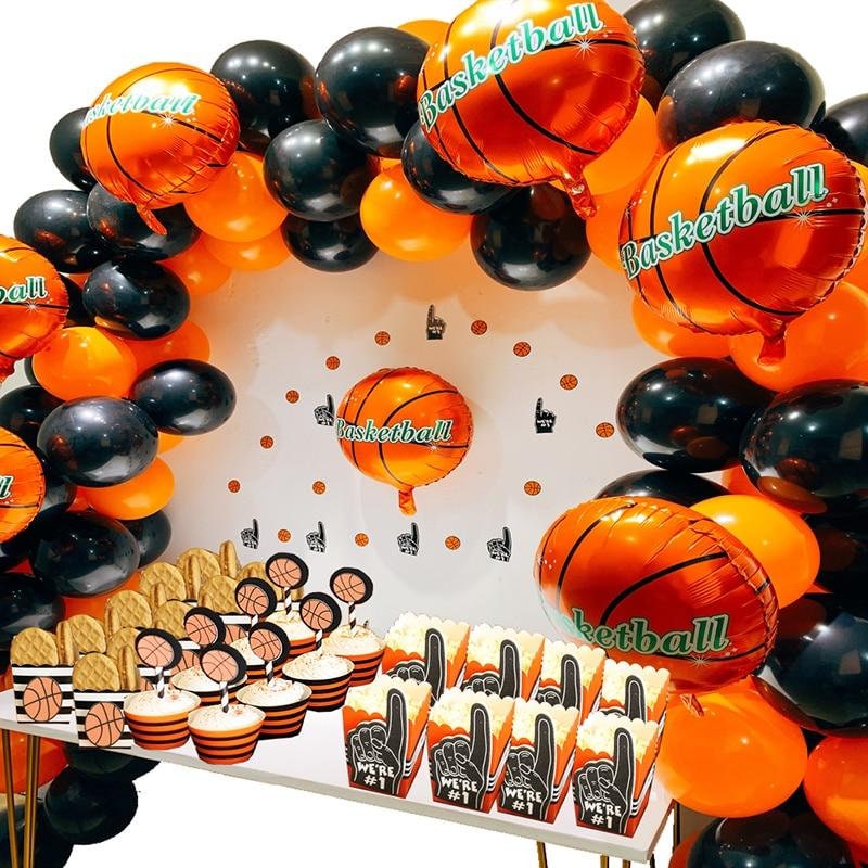 Basketball Balloon Garland Kit, Basketball Balloon Arch, Basketball