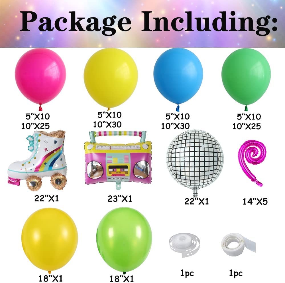 80's Party Decorations, 90's Party Decorations, Balloon Arch, Balloon ...