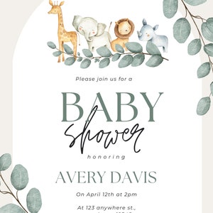 Baby Shower Invitation, Editable Invitation, Personalized Invitation, Neutral Shower, Girl, Boy, Digital Download, Shower Invite, Printable