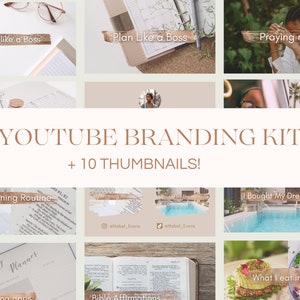 Mabel YouTube Channel Branding Kit ~ Banner ~ Intro ~ Outro ~ 10 YouTube thumbnails ~ Editable Canva templates