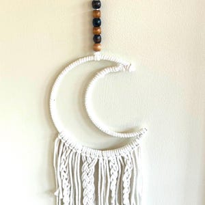 Macrame Moon Wall Hanging | Boho Wall Decor | Neutral Nursery Decor | Celestial Wall Art | Handmade Fiber Art | Minimalist Home Decor