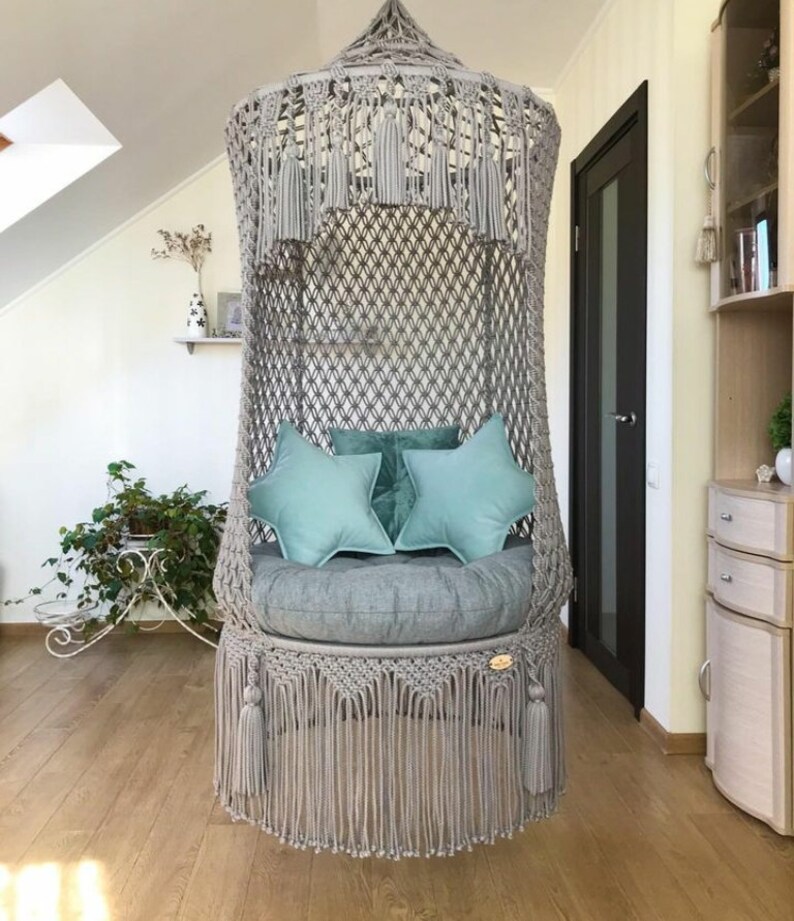 DIY Set for Macrame Hanging NEST Chair, VIDEO Tutorialcord3hoops