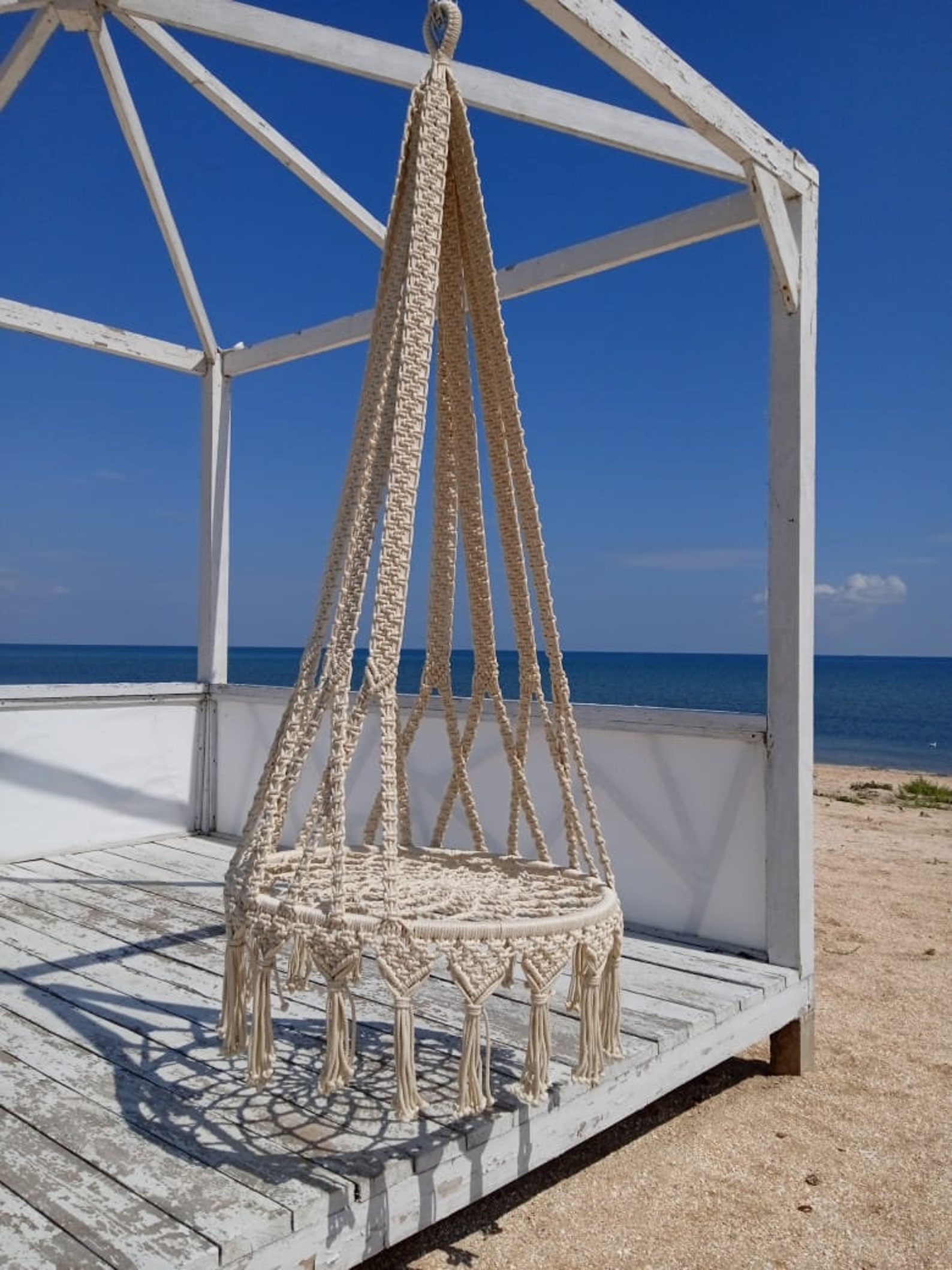 Pattern VIDEO Tutorial Macrame Hanging Chair DIY LOTUS Swing Etsy