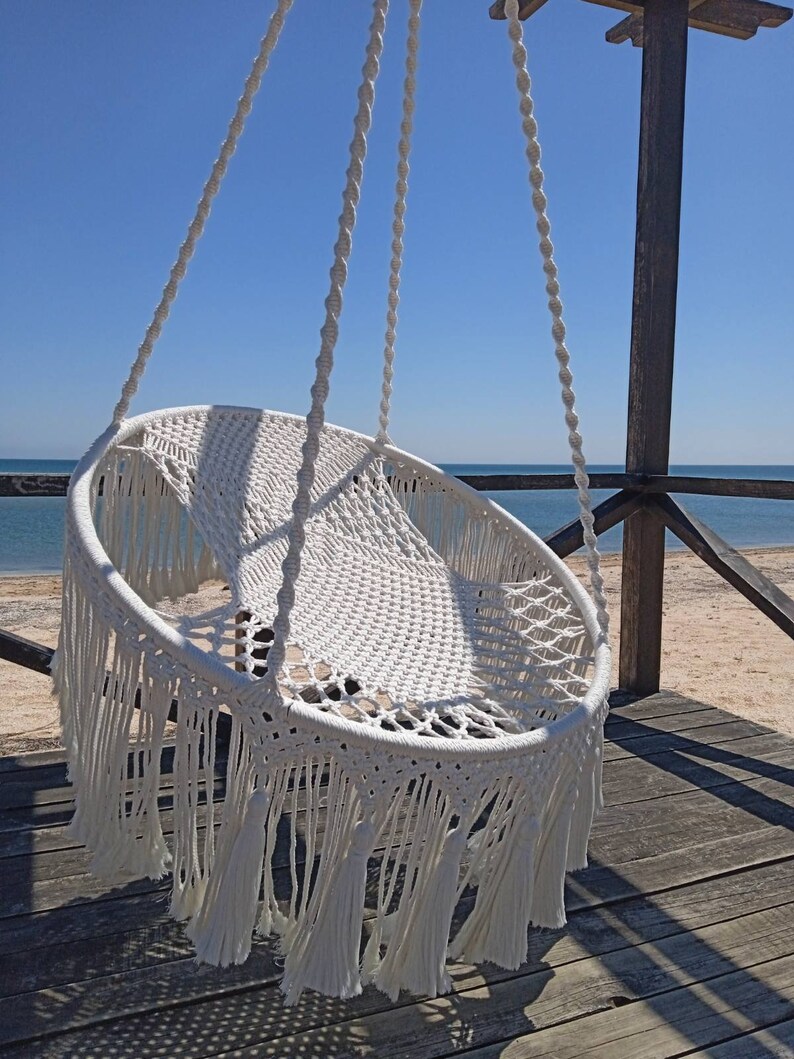Pattern VIDEO Tutorial BOHO Macrame Hanging Chair DIY Hammock Etsy