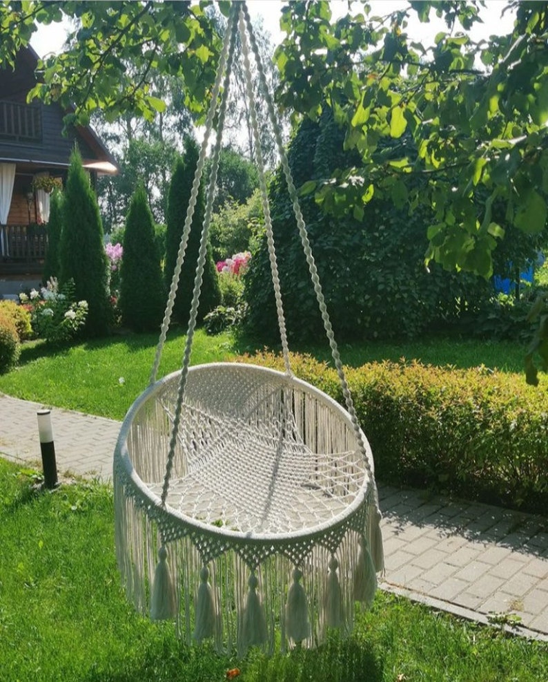 Pattern VIDEO Tutorial BOHO Macrame Hanging Chair DIY Hammock Etsy