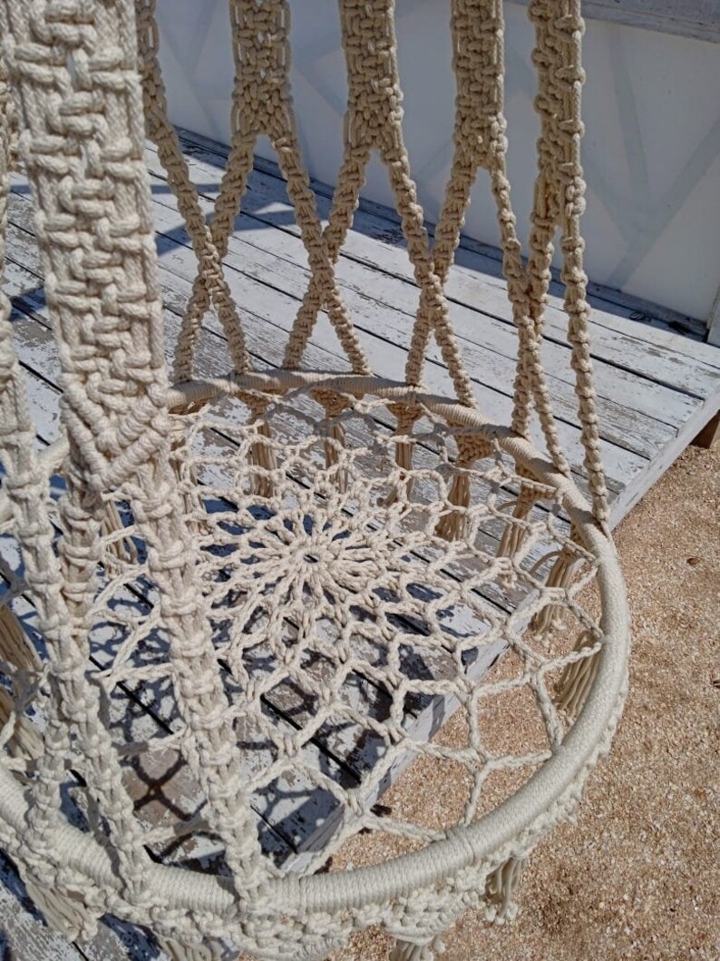 Pattern VIDEO Tutorial Macrame Hanging Chair DIY LOTUS Swing Etsy