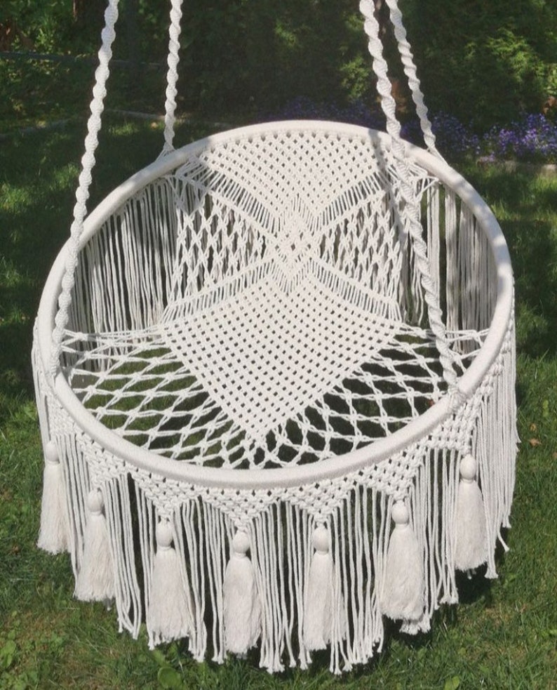 Pattern VIDEO Tutorial BOHO Macrame Hanging Chair DIY Hammock Etsy