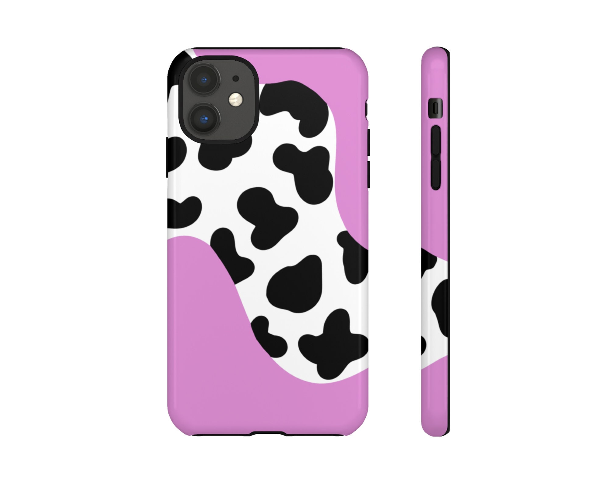 Cow Print Phone Case Pink Iphone 12 Iphone 11 Samsung Etsy UK