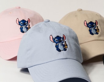 Funny Stitch Hat // Lilo and Stitch Embroidered Baseball Cap
