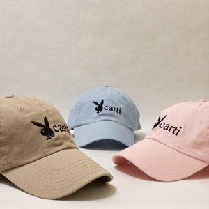Sombrero Playboi Carti // Gorra de béisbol bordada Playboy Bunny // WLR