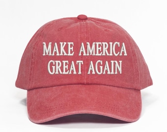 Make America Great Again Embroidered Hat // MAGA Embroidered Baseball Cap