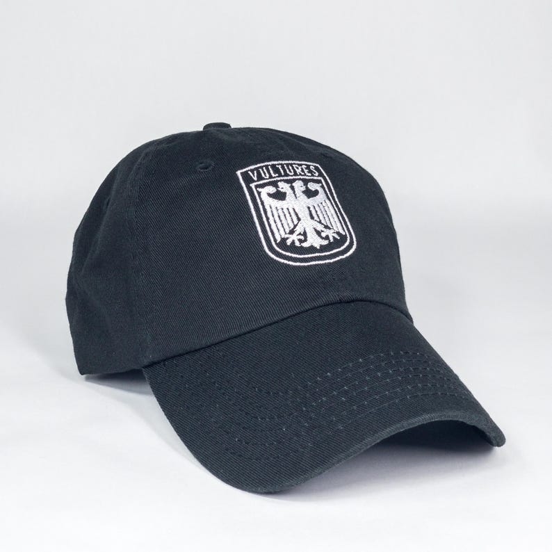 Kanye West Vultures Hat // Yeezy Embroidered Baseball Cap // Ye // Donda Svart