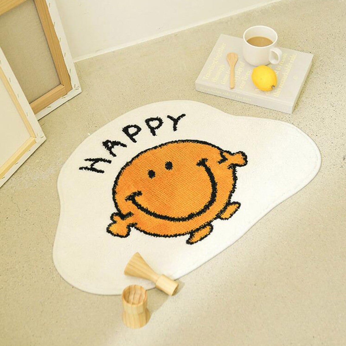 Home Rug/ Smiley Face Rug/ Happy Rug/ Home Mat/ Home Etsy
