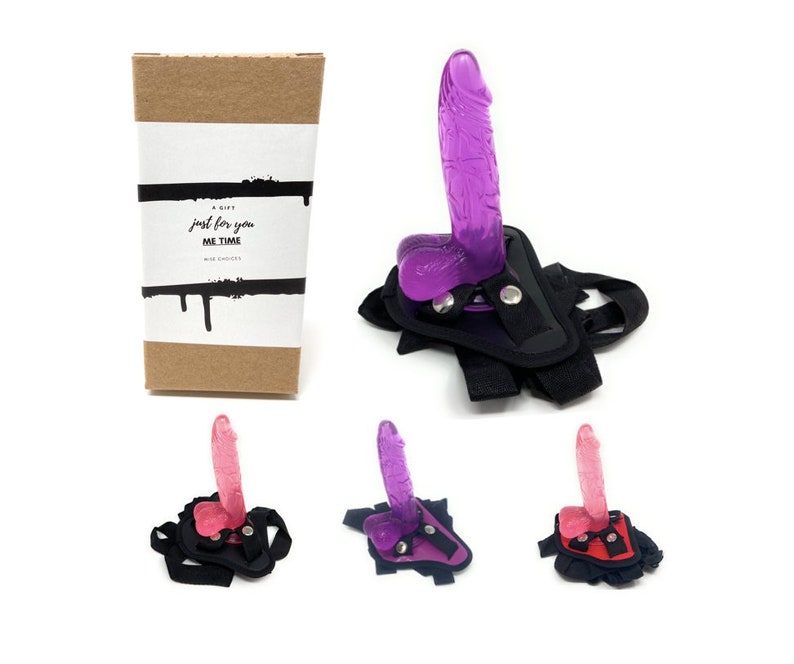 Strap On Harness Dildoes With Suction Cup Dildo Adjustable Rings Purple Pink Strapon pegging Sex Toys Discreet and fast shipping Adult 