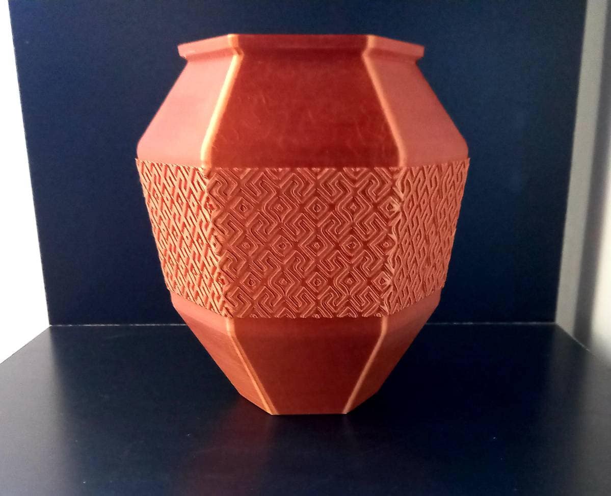 Pot Décoratif Motif Triangle | Impression 3D