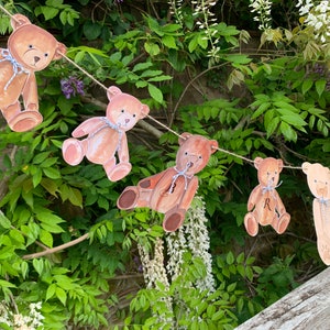 Bandierine di orsacchiotti, bandierine per feste di compleanno, ghirlande di carta, decorazioni per feste per bambini, decorazioni da appendere