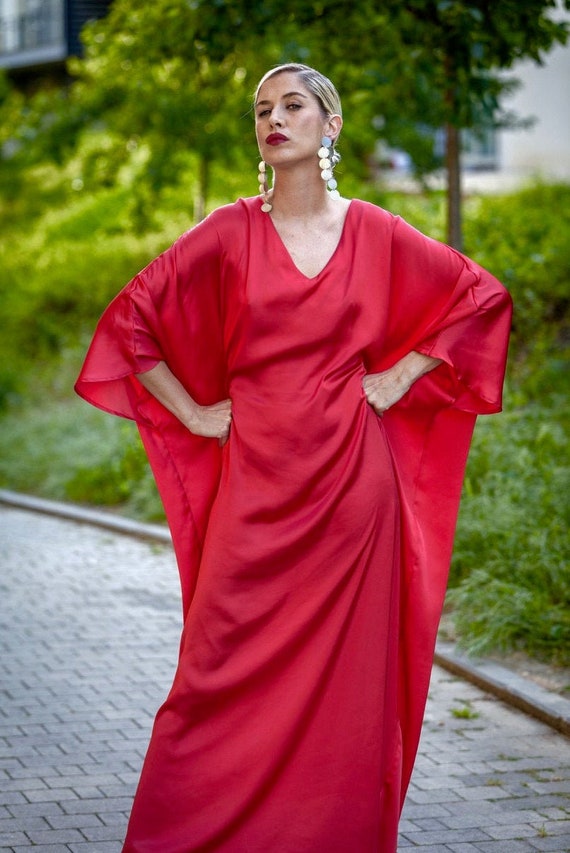 Party Dress Long Red Dress Wedding Dresses Red Kaftan - Etsy