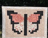 Butterfly Quilt Pattern PDF Download Patchwork Quilting Digital Pattern Monarch Butterfly Quilt Sewing Pattern