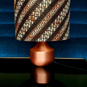 Handmade home decor Ceiling table drum pendant Lampshade - Brown and bronze