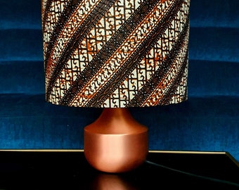 Handmade home decor Ceiling table drum pendant Lampshade - Brown and bronze