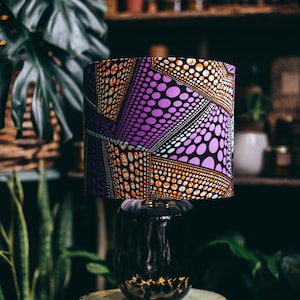 Handmade home decor Ceiling table drum pendant Lampshade - Purple Fever