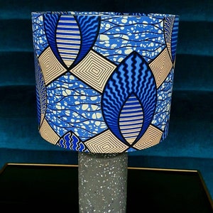 Blue and Silver handmade home decor Ceiling table drum pendant Lampshade 20cm 25cm 30cm 40cm 70cm